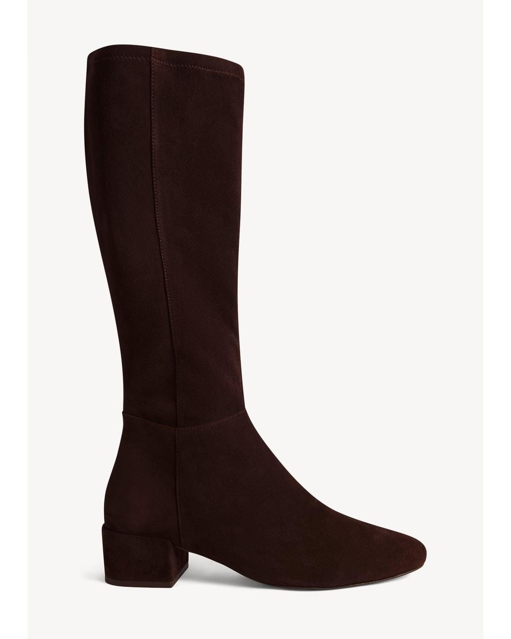 Hobbs Brown Payton Stretch Suede Knee Boots