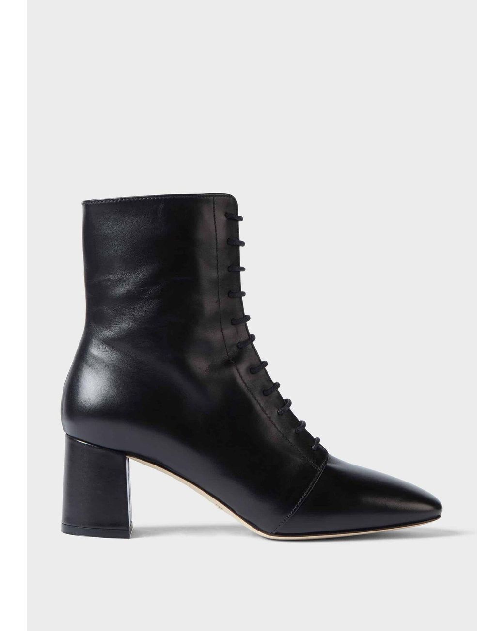Hobbs Imogen Leather Lace Up Ankle Boots in Black - Lyst