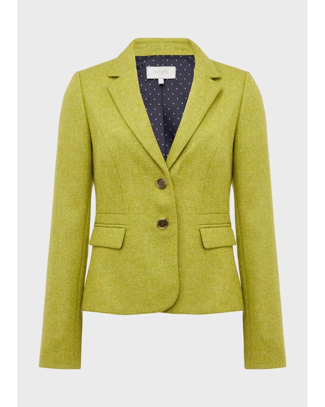 Hobbs Yellow Hackness Wool Jacket