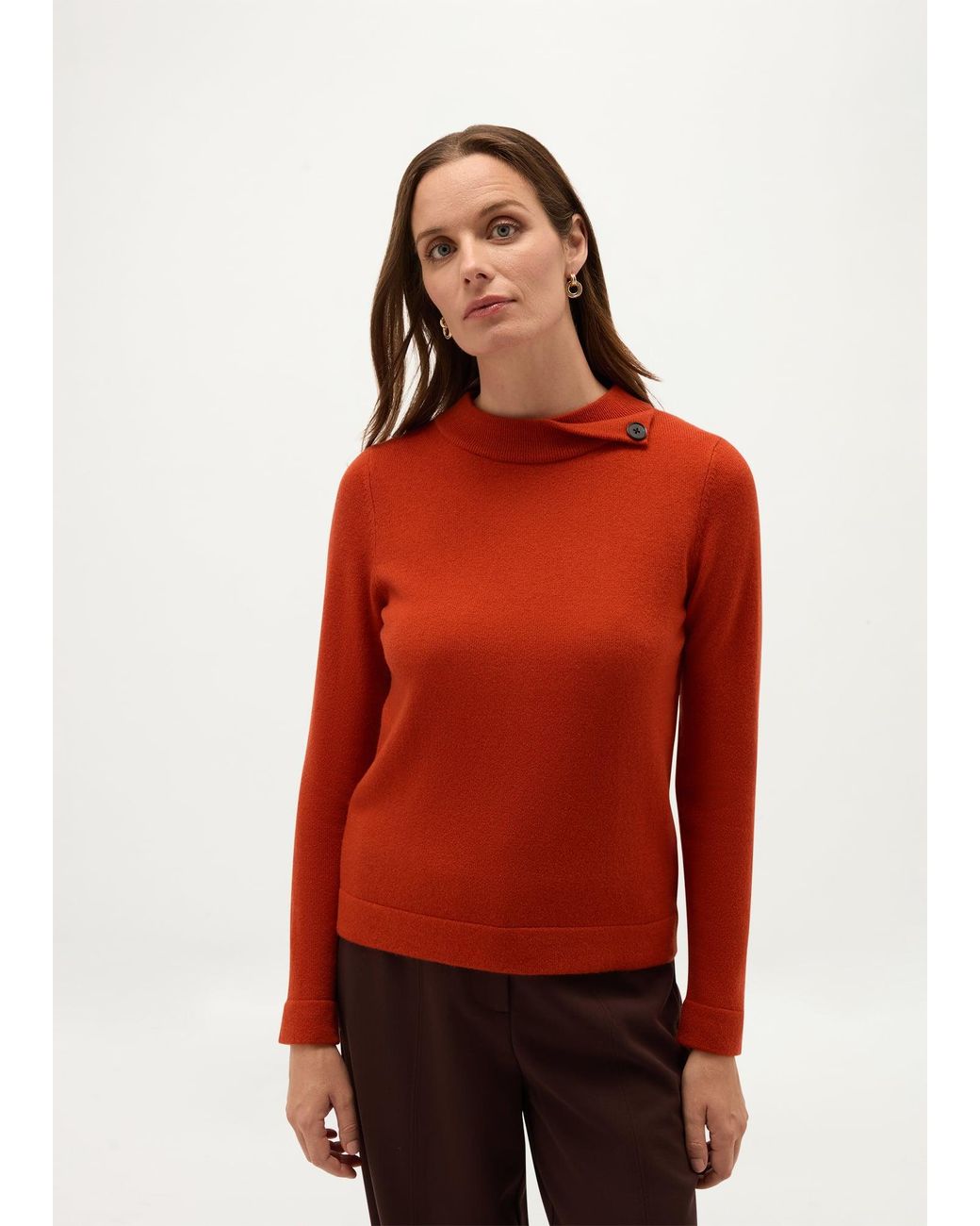 Hobbs Red Talia Wool Cashmere Jumper