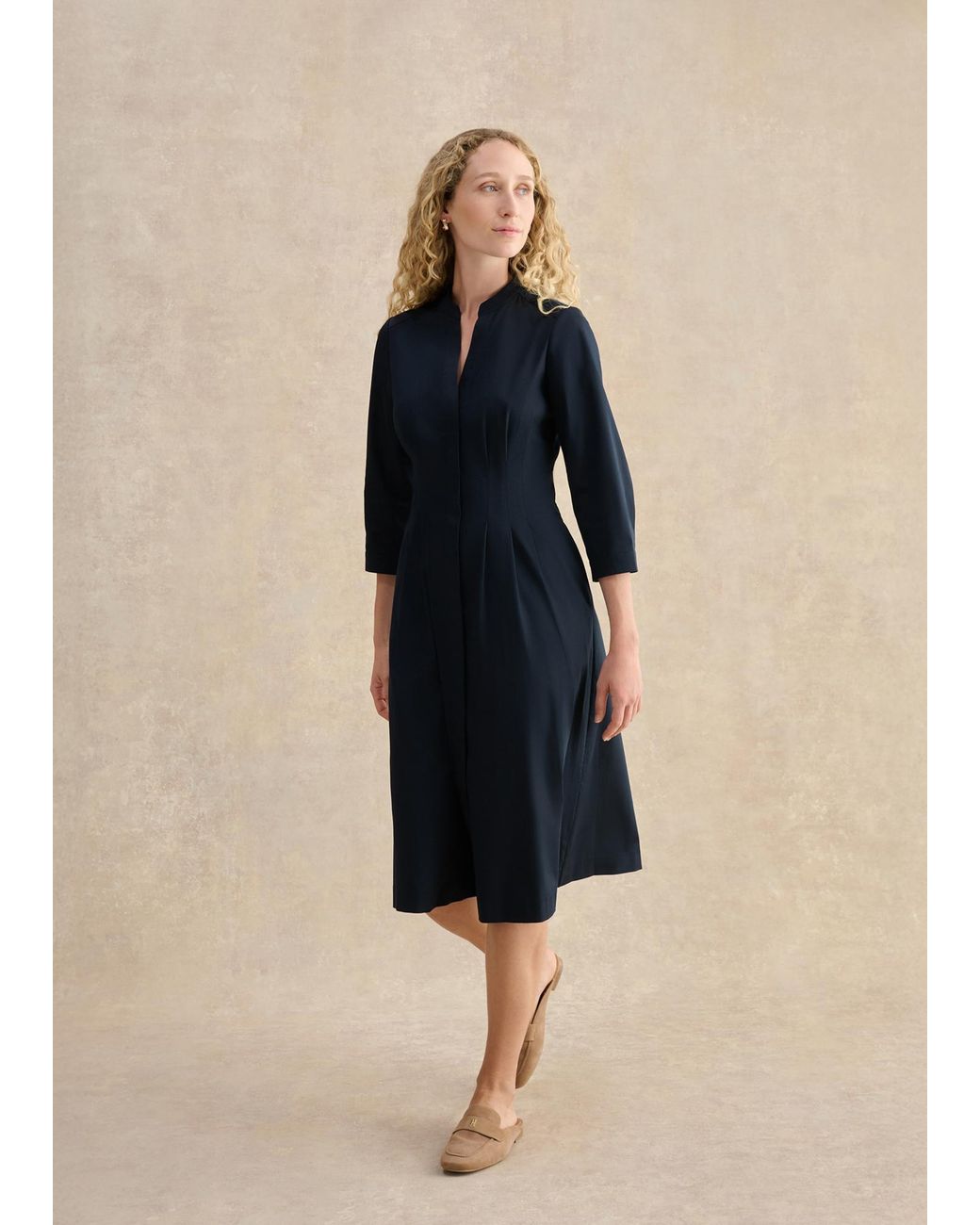 Hobbs Blue Emmaline Cotton Dress