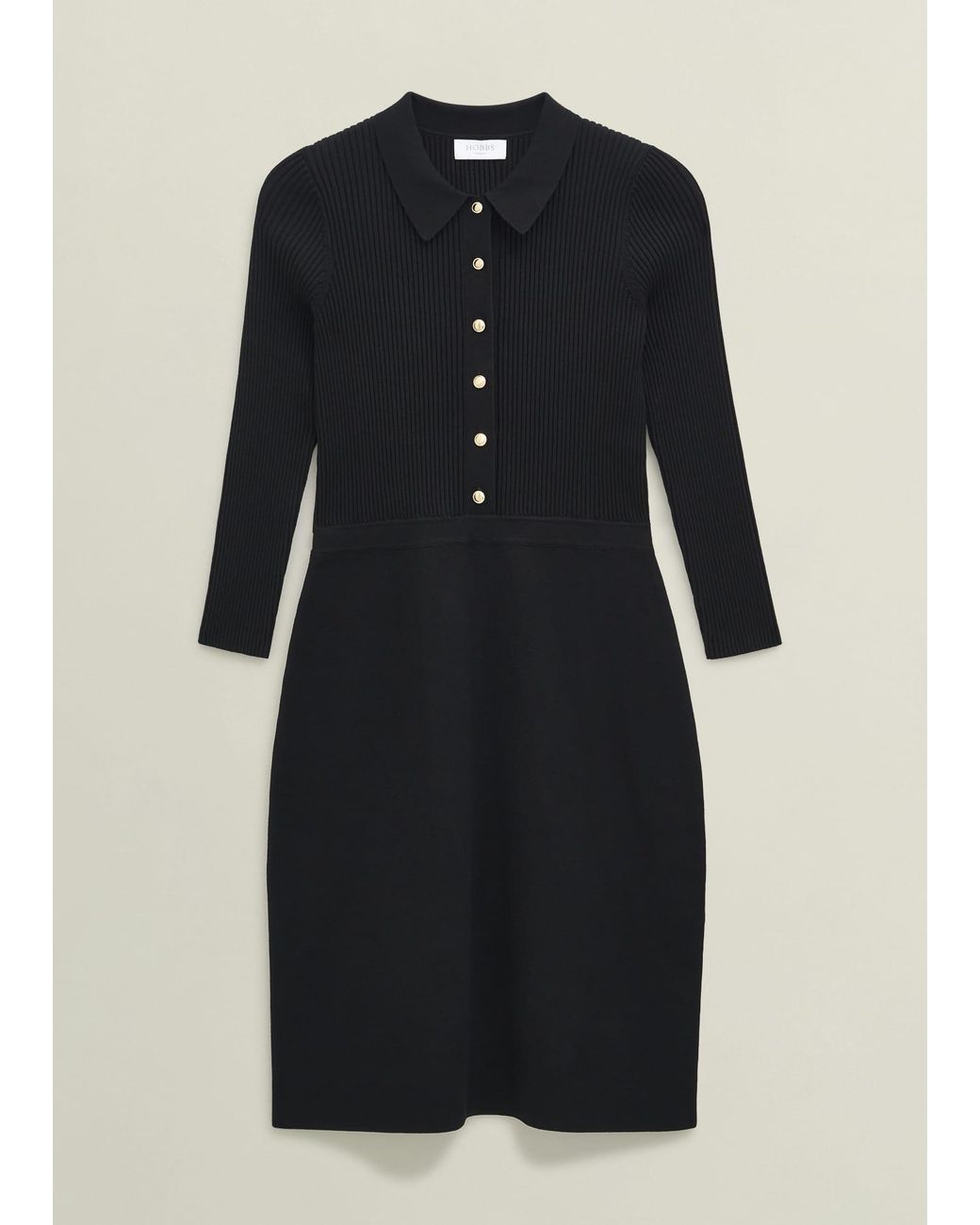 Hobbs Black Blanche Knitted Dress