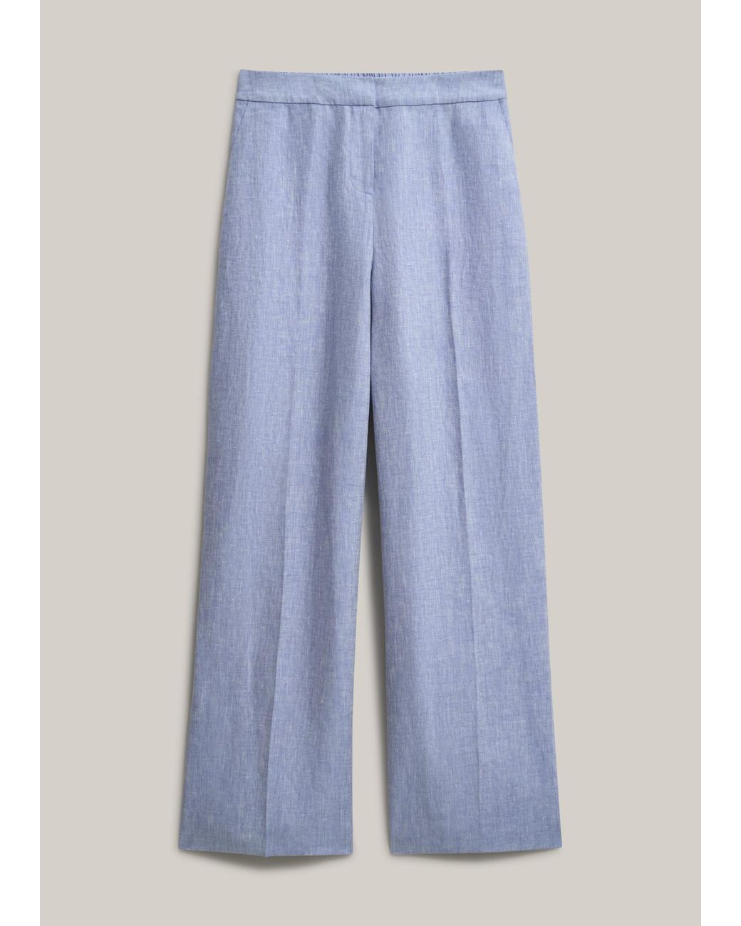 Hobbs Natural Petite Estella Linen Trousers