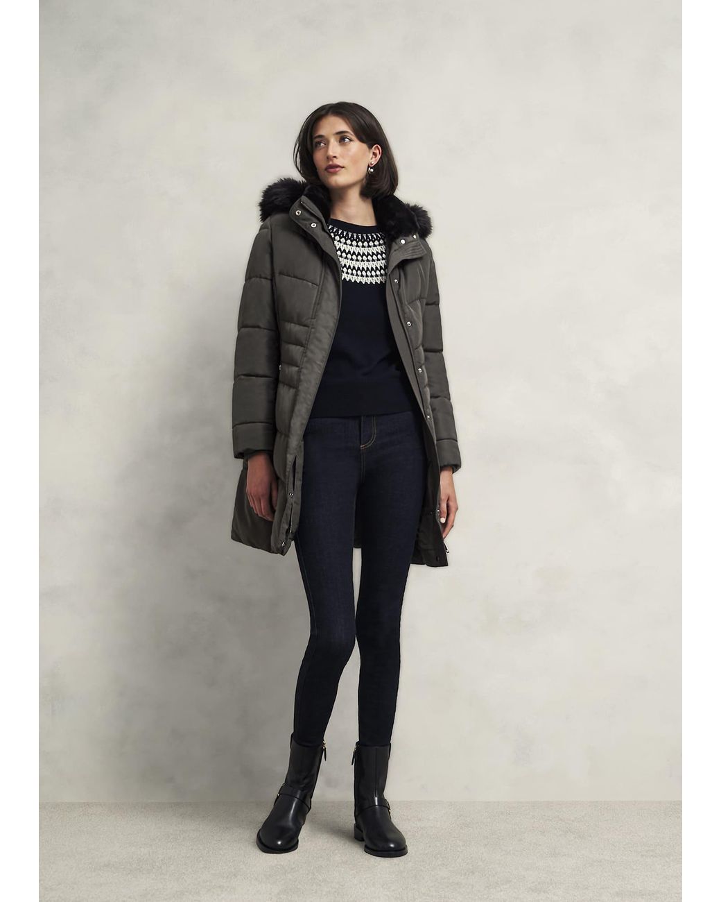 Hobbs Multicolor Petite Jaymie Puffer Coat