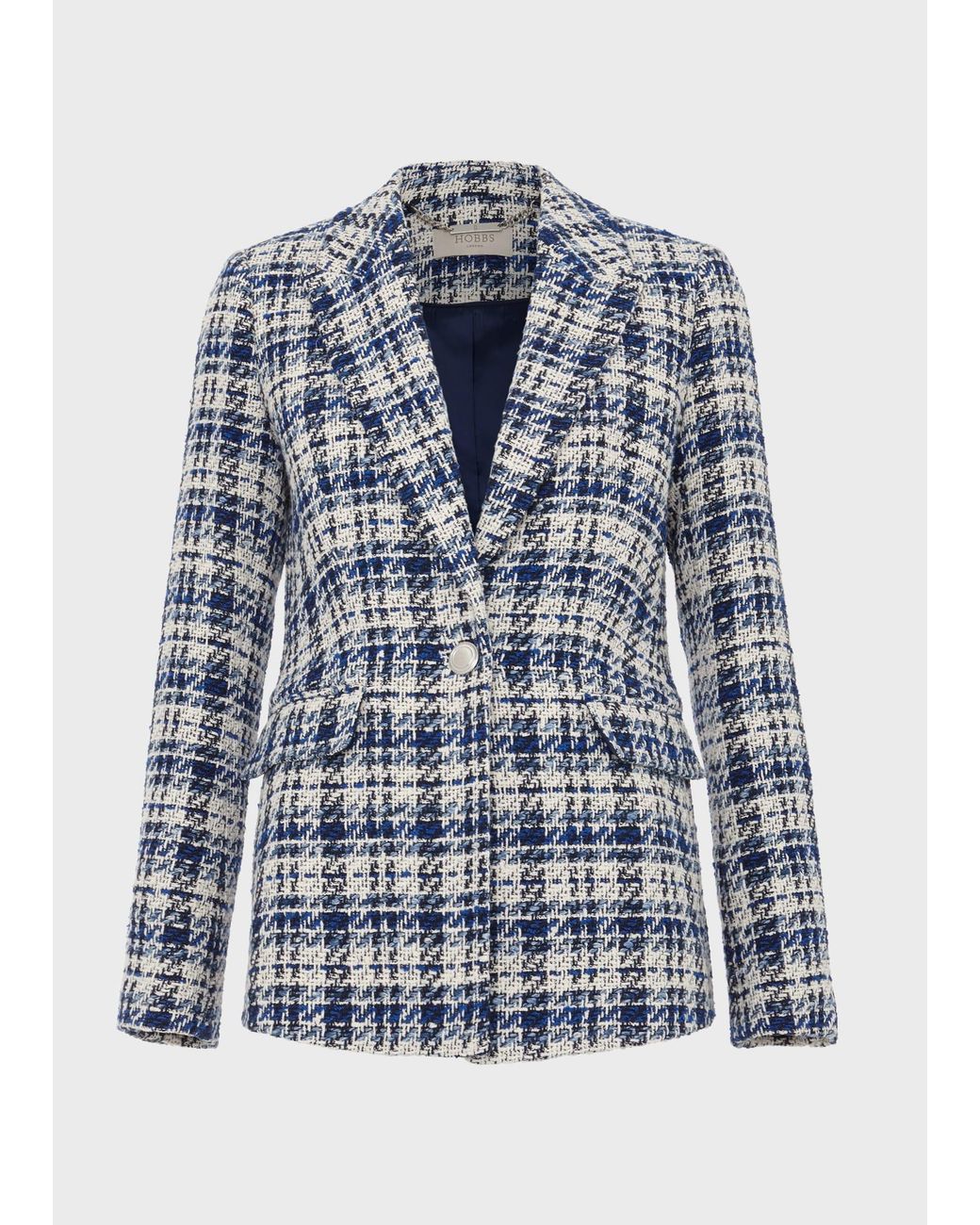 Hobbs Blue Emerson Cotton Blend Jacket