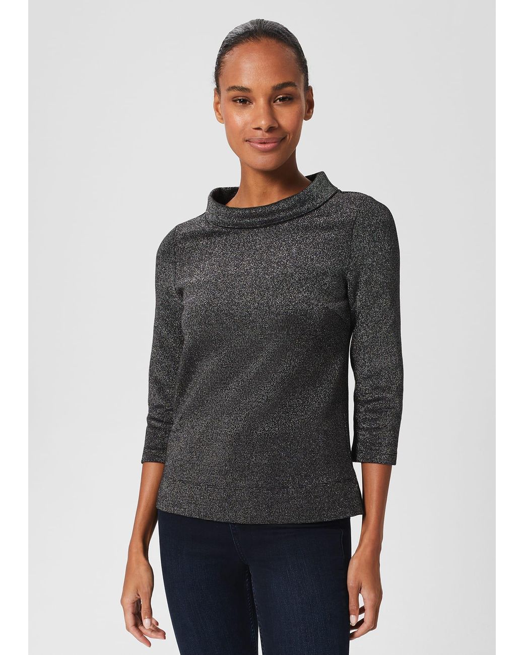 Hobbs Gray Sparkle Betsy Top