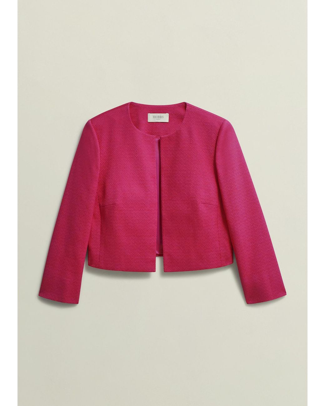 Hobbs Pink Elize Textured Jacket