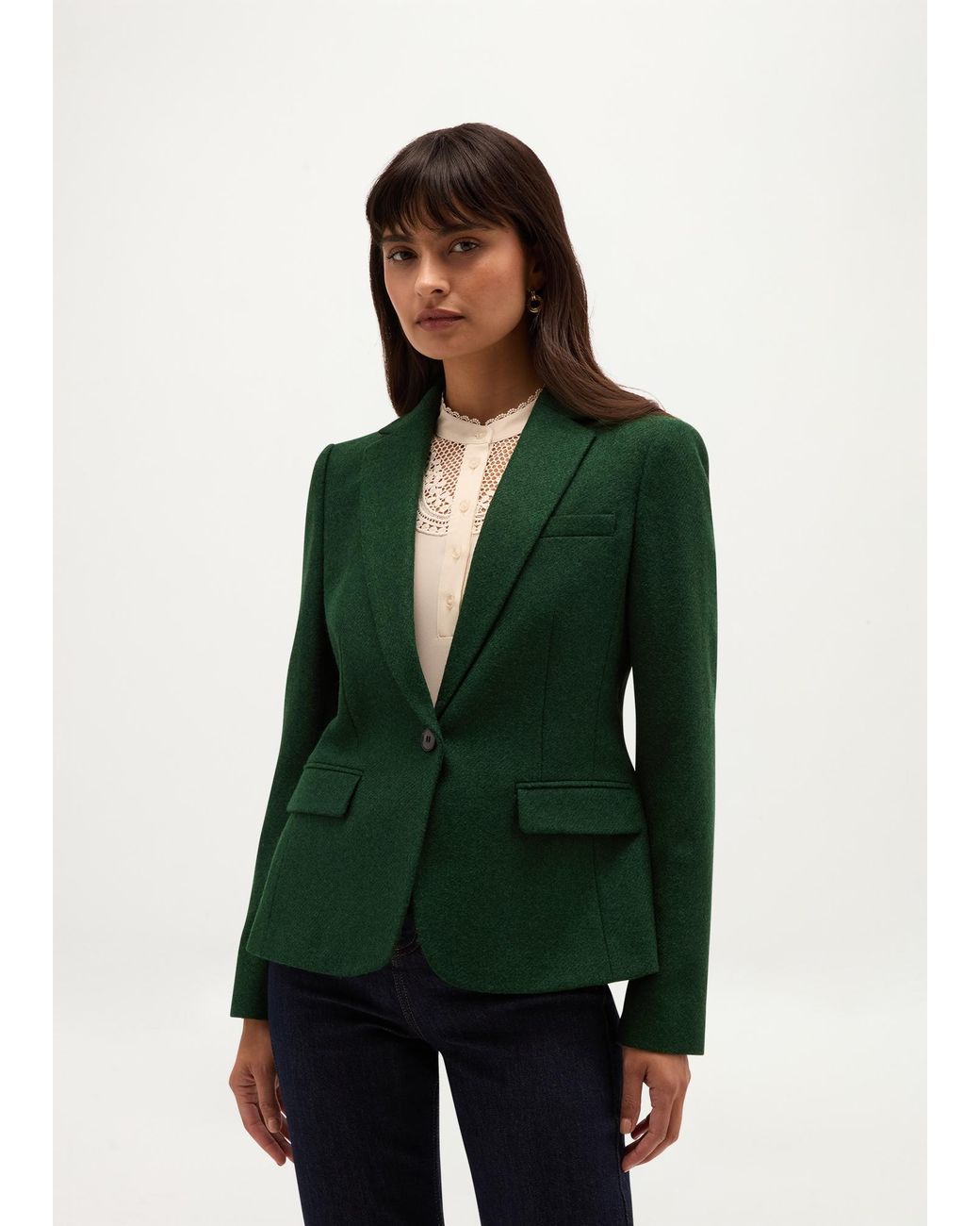 Hobbs Green Petite Blake Wool Jacket