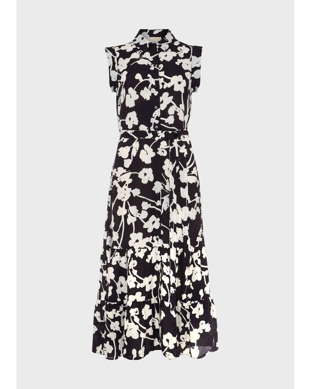 Hobbs White Esme Floral Shirt Dress