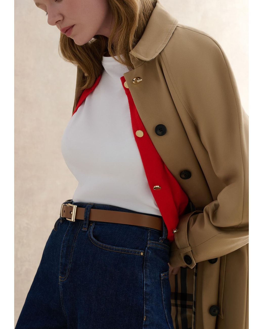Hobbs Multicolor Pauline Leather Reversible Belt