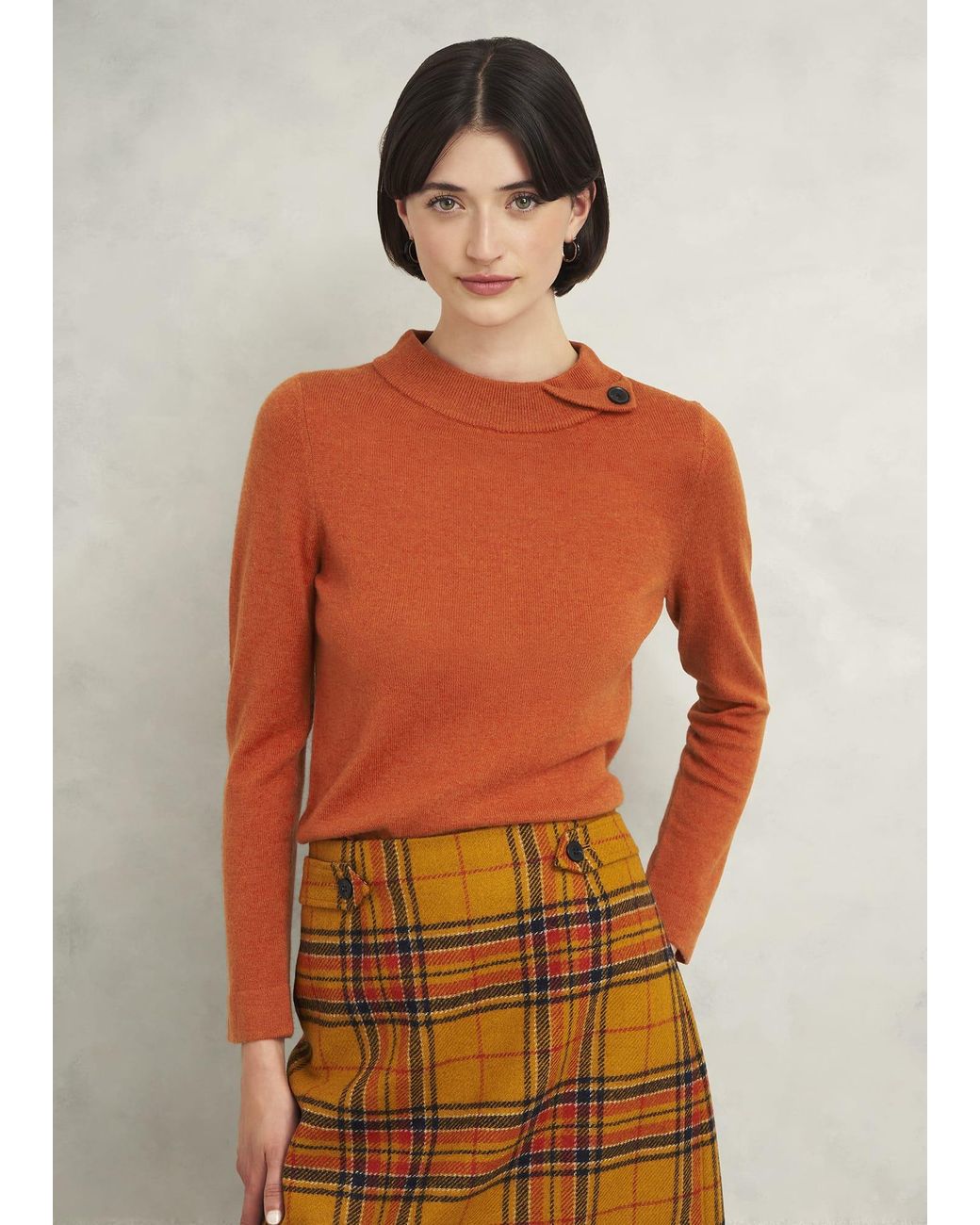 Hobbs Orange Talia Wool Cashmere Jumper