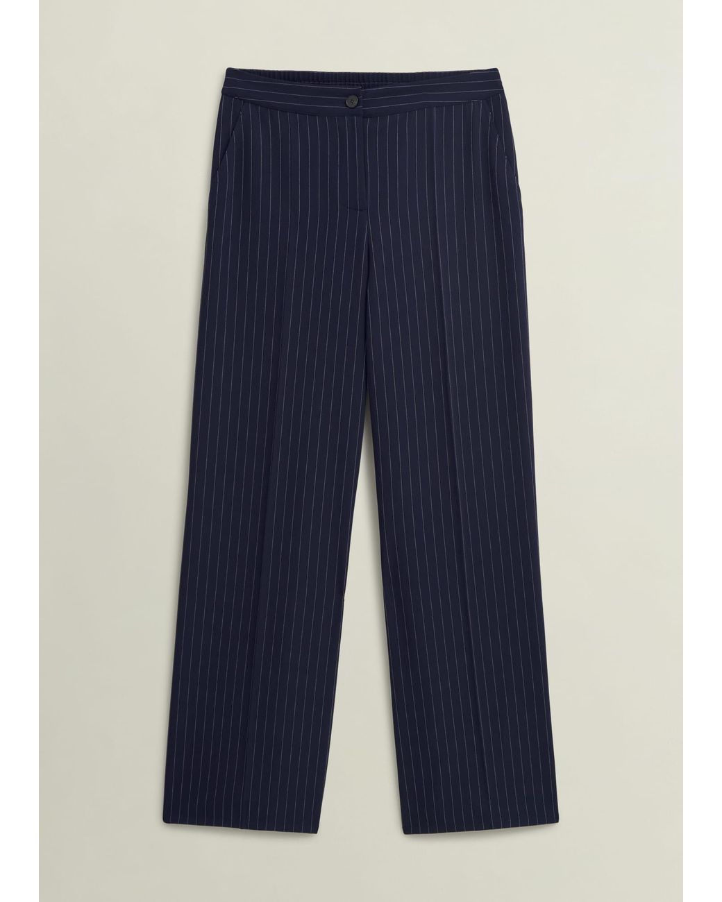Hobbs Blue Hadley Pinstripe Trousers