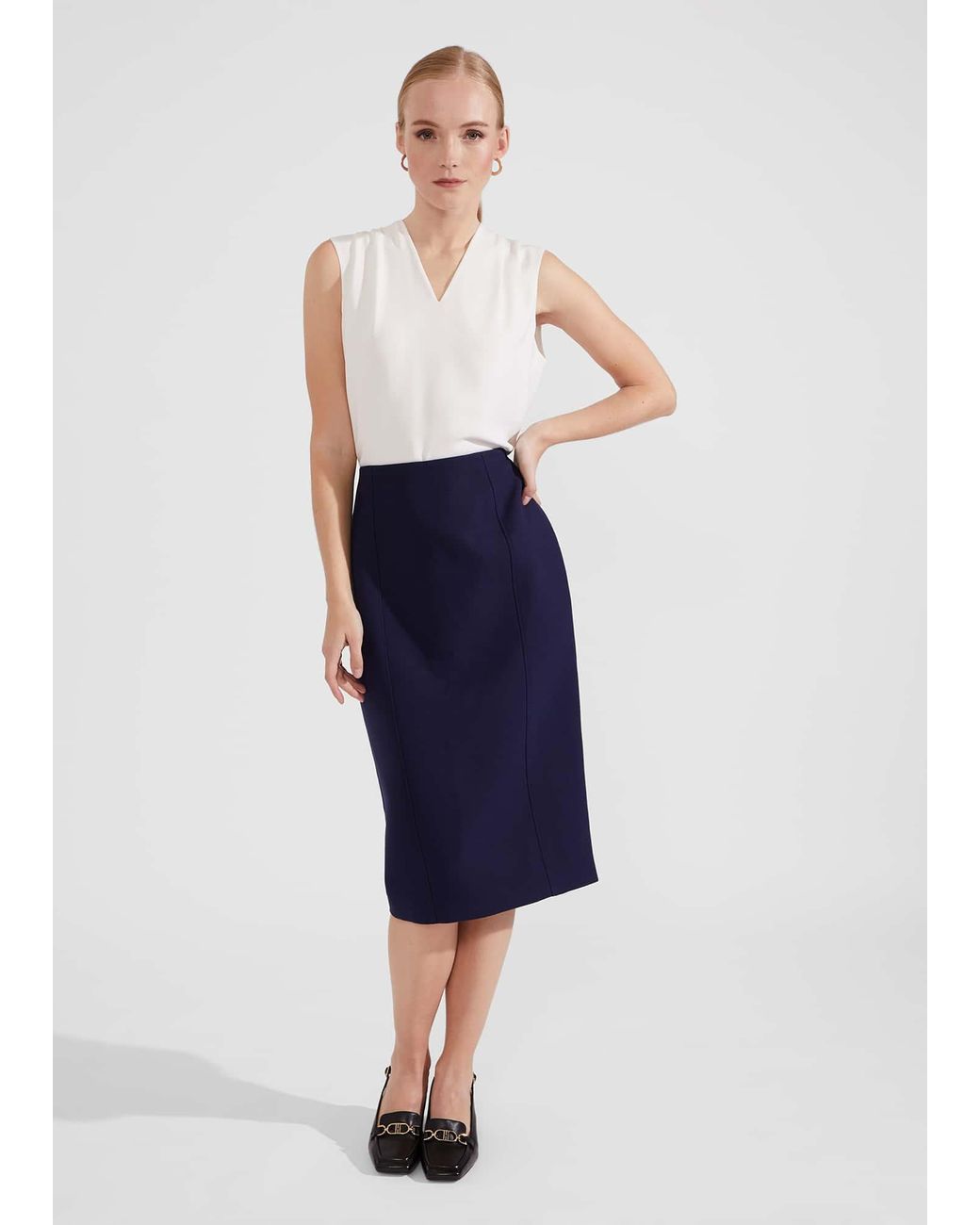 Hobbs Blue Phoebe Skirt
