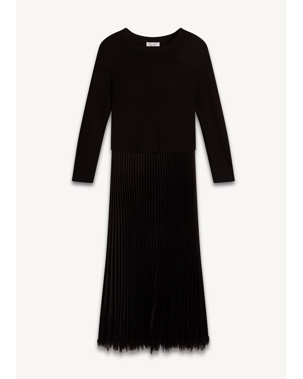 Hobbs Black Lucinda Lace Knit Dress
