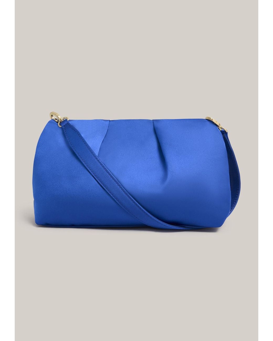 Hobbs Blue Clifton Satin Clutch