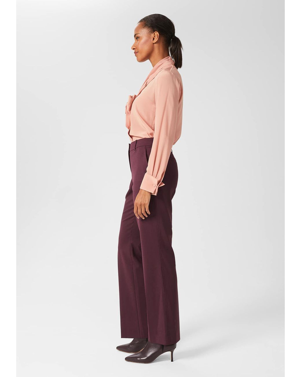 Hobbs Wool Hetty Straight Trousers in 