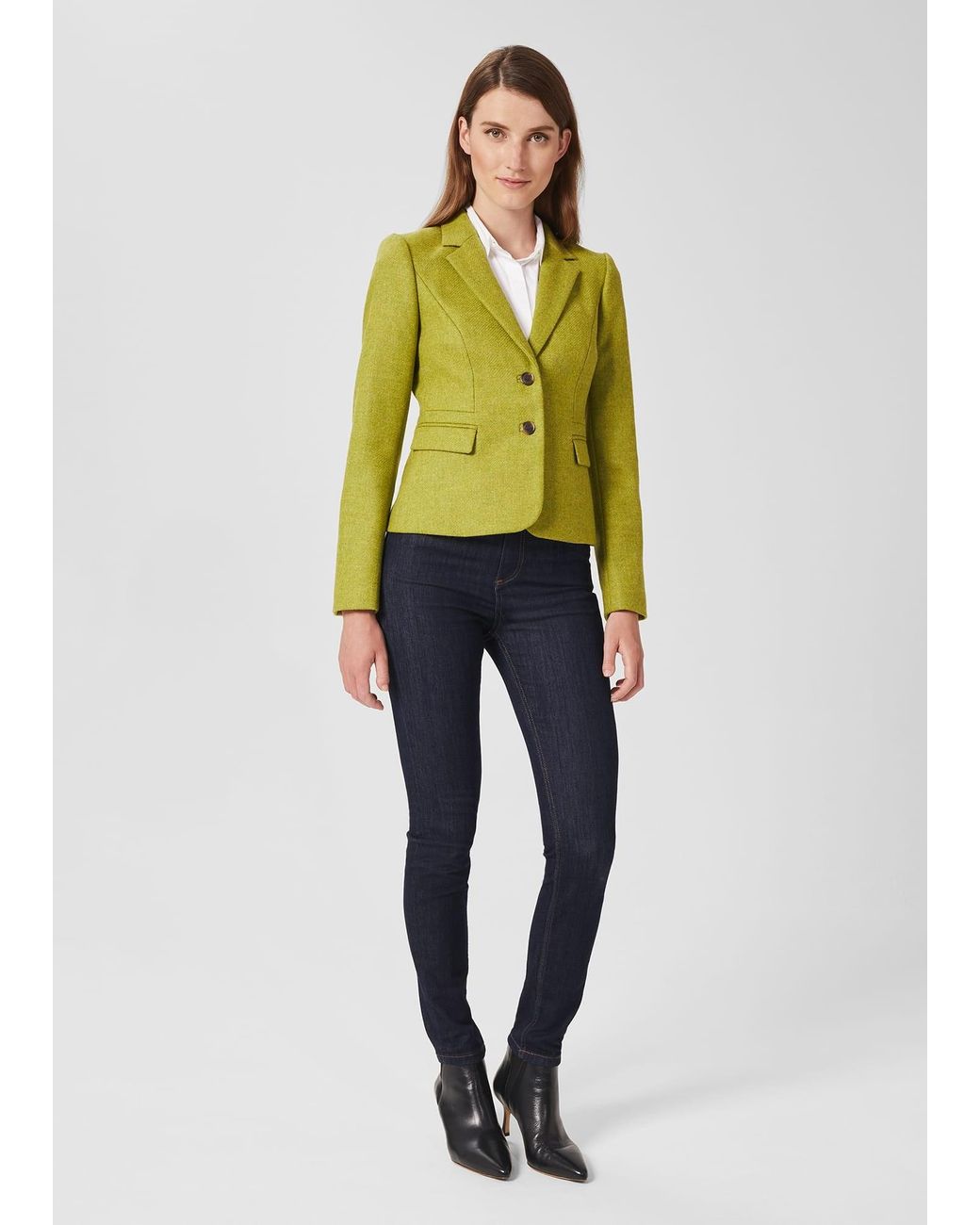 Hobbs Yellow Hackness Wool Jacket