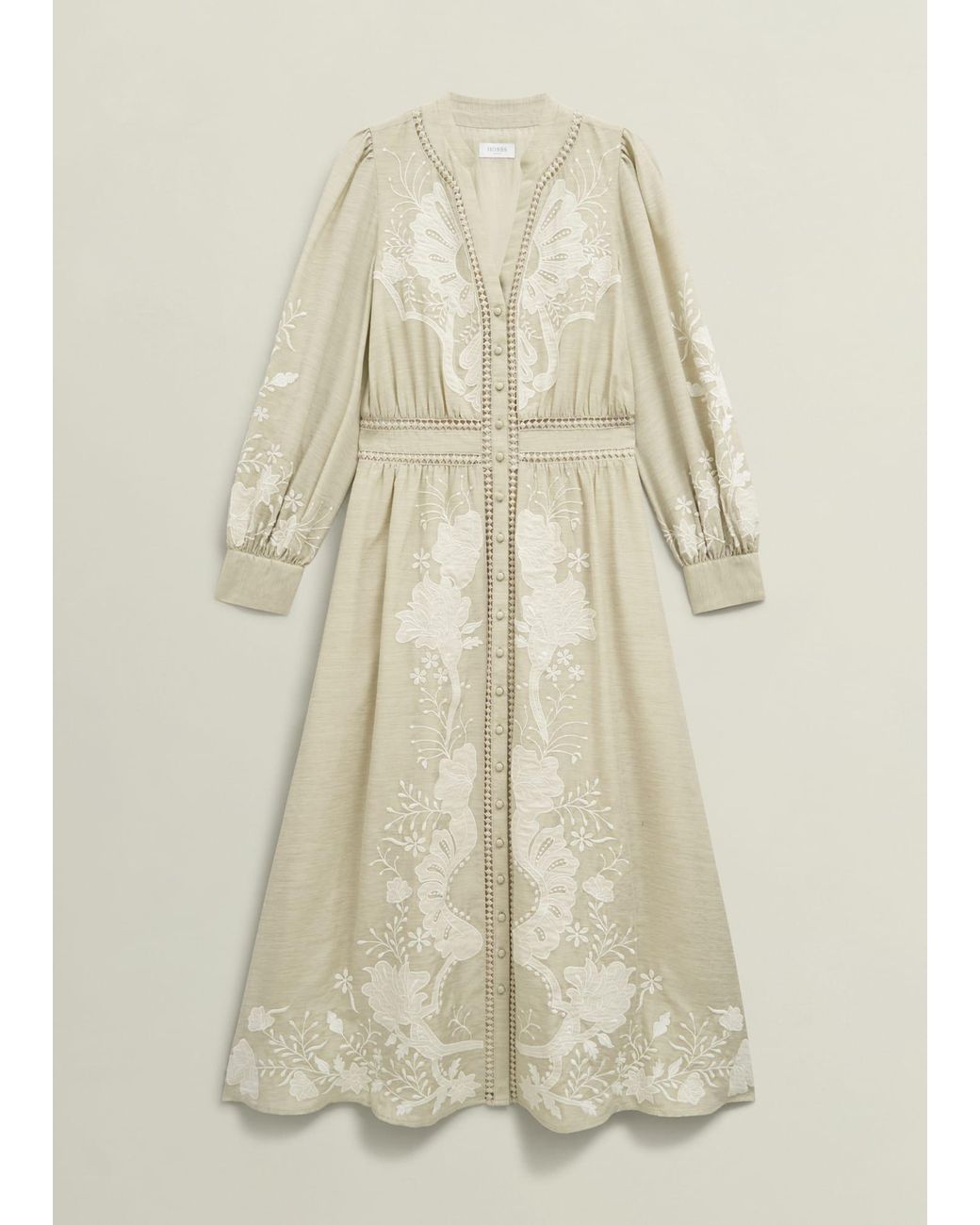 Hobbs Green Frida Embroidered Dress