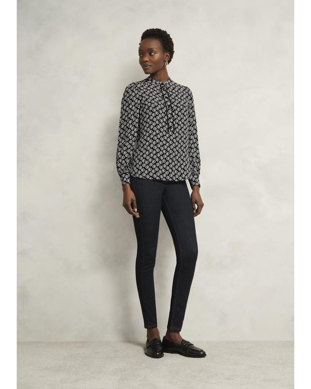 Hobbs Gray Alba Blouse