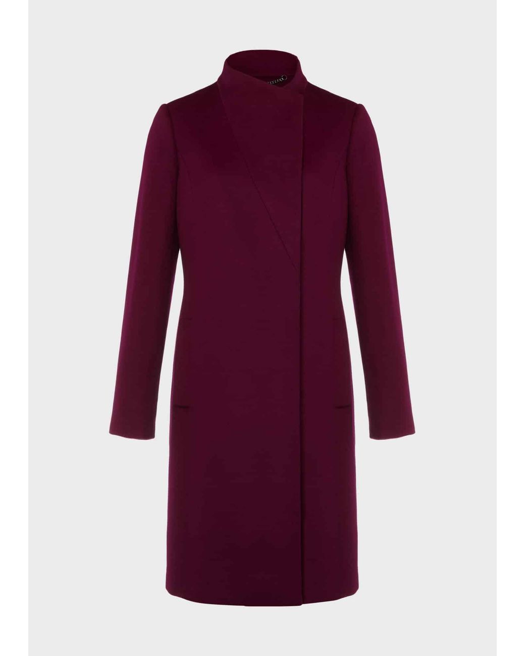 Hobbs Purple Marissa Wool Coat