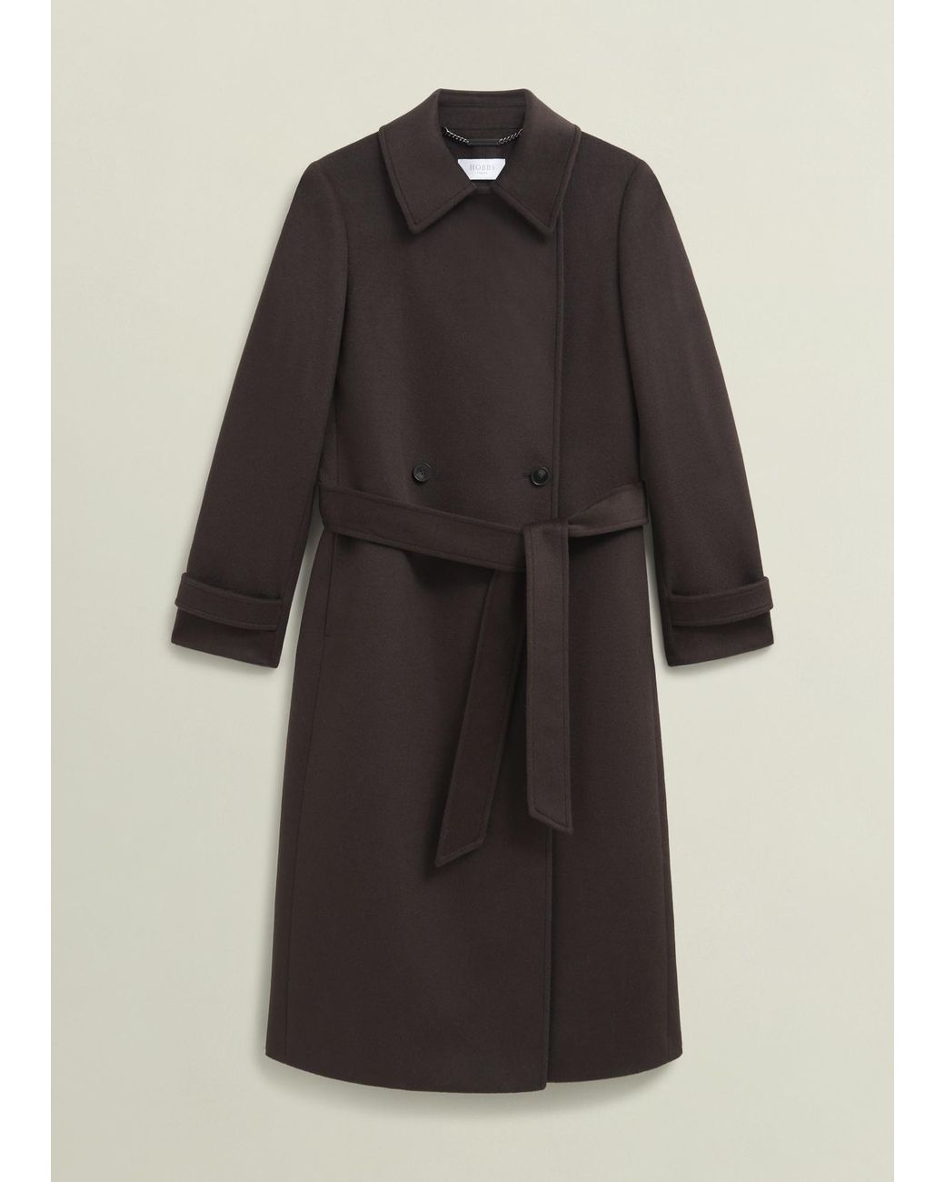 Hobbs Brown Edgely Wool Coat