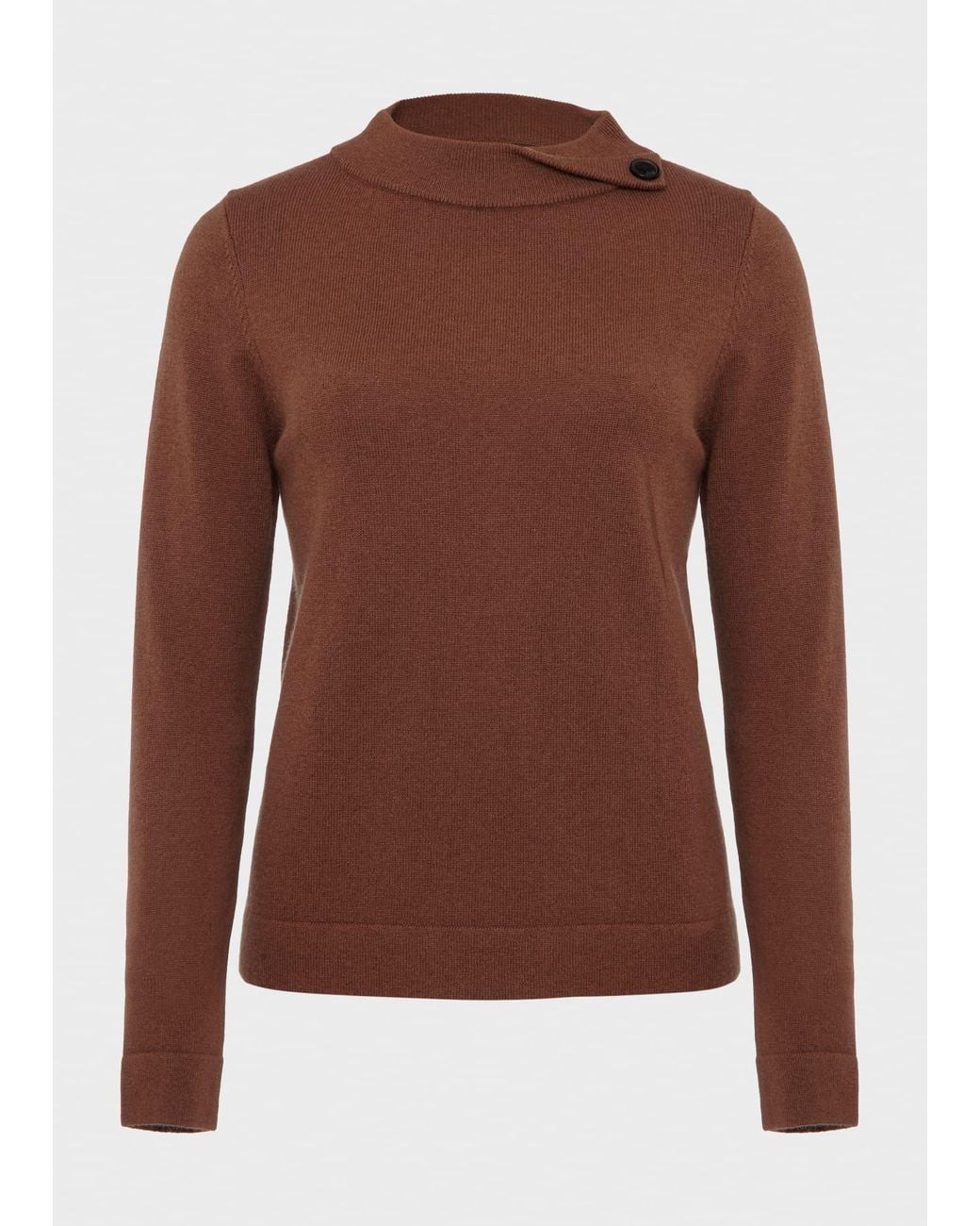 Hobbs Brown Talia Wool Cashmere Jumper