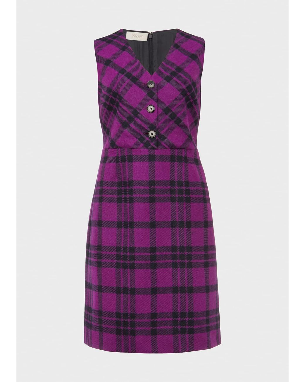 Hobbs Purple Mary Wool Dress
