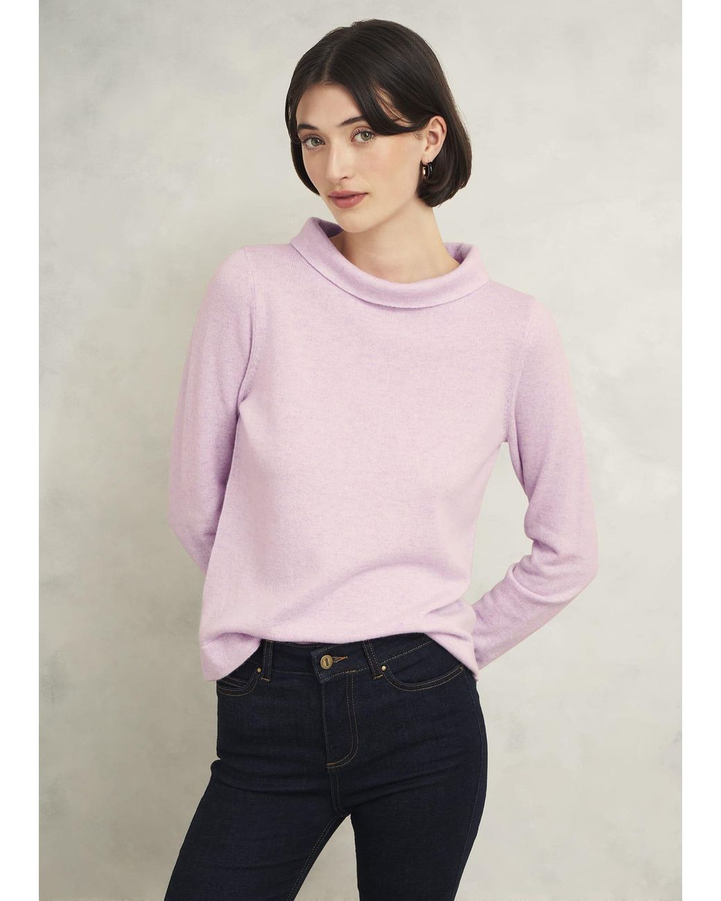 Hobbs Pink Audrey Wool Cashmere Jumper