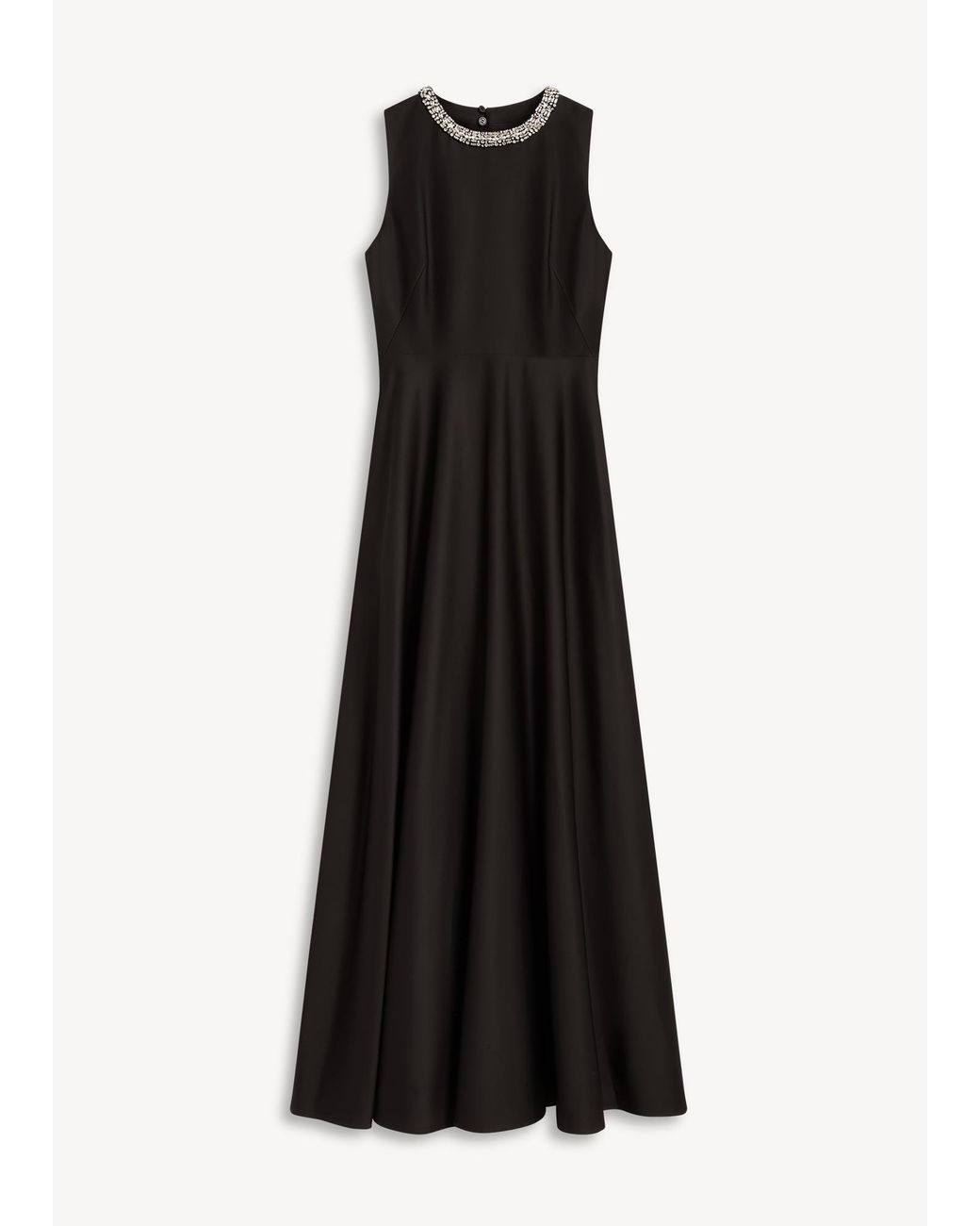 Hobbs Black Anne Satin Maxi Dress
