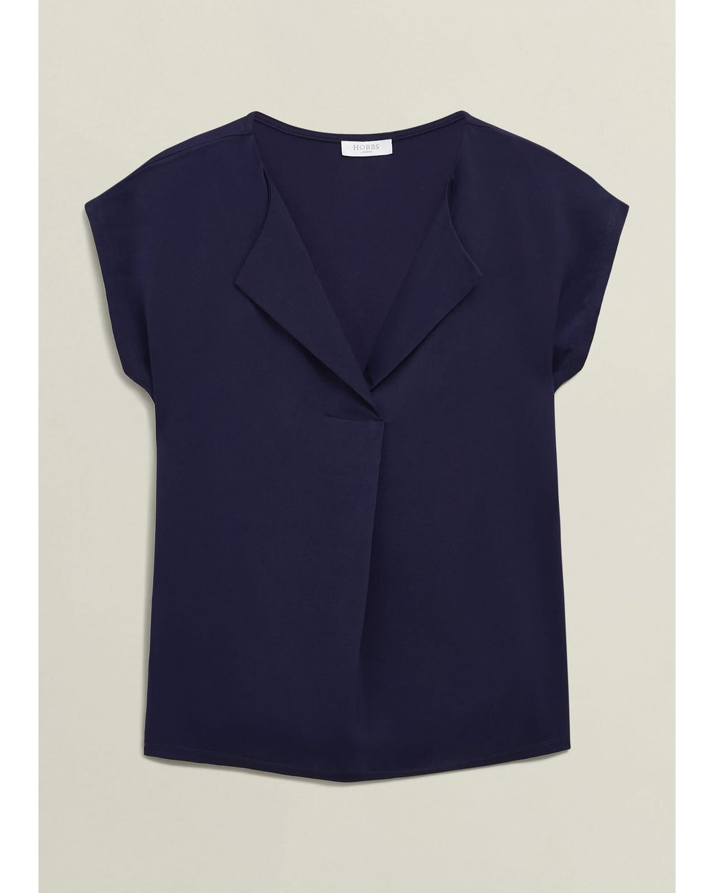 Hobbs Blue Sylvie Satin Front Top