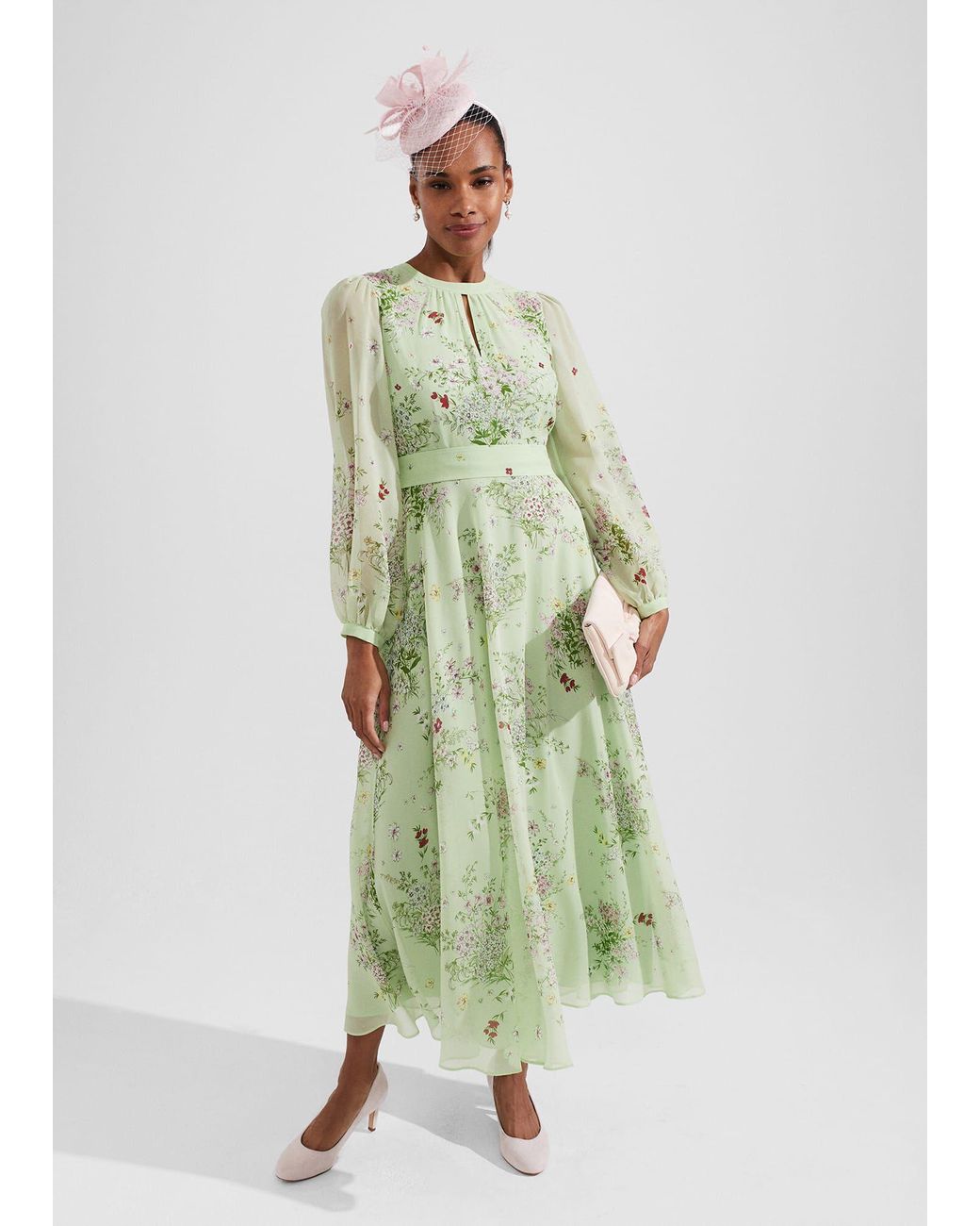 Hobbs mint alexis sales dress