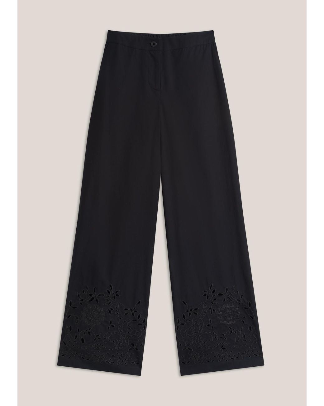 Hobbs Multicolor Keston Cotton Broderie Trousers