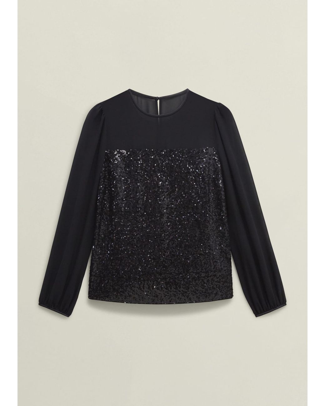 Hobbs Blue Zariah Sequin Top