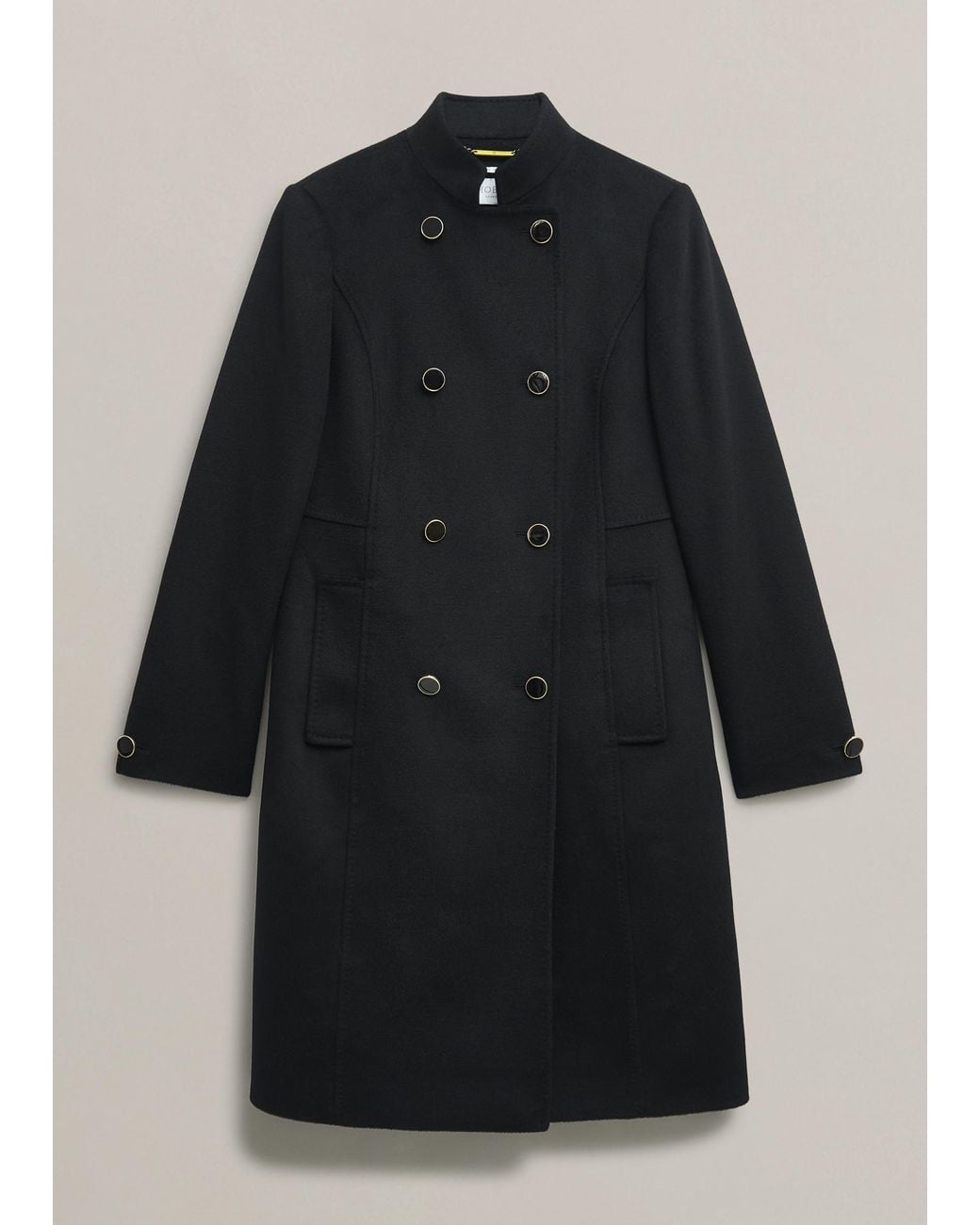 Hobbs Black Selina Wool Coat