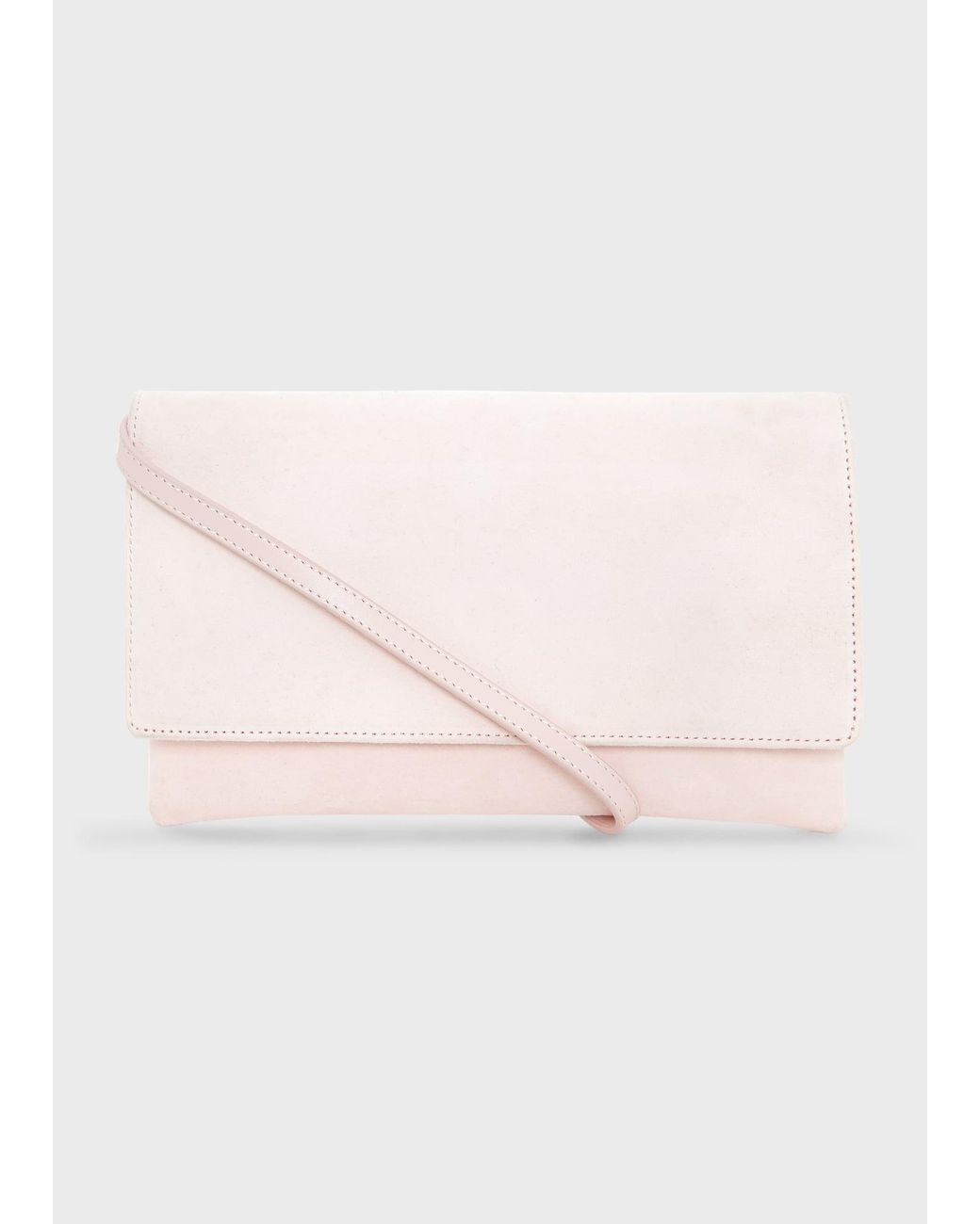 Hobbs Black Renata Suede Clutch