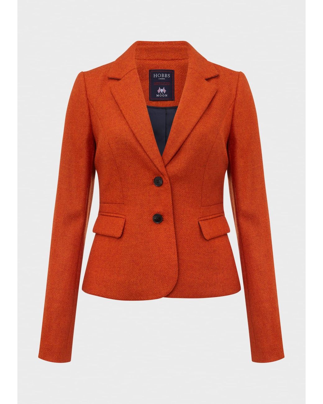 Hobbs Orange Petite Hackness Wool Jacket