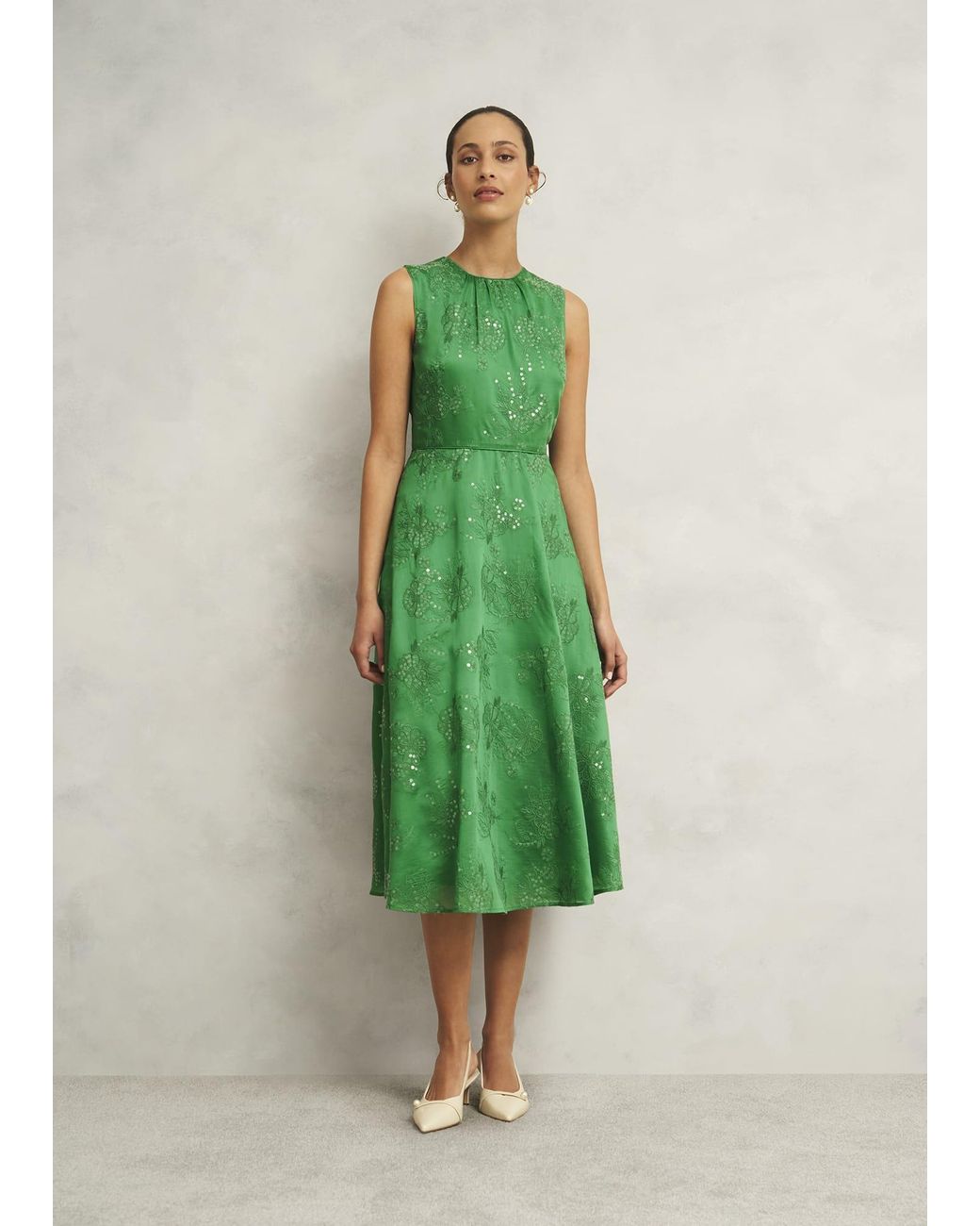 Hobbs Green Rachel Embroidered Dress