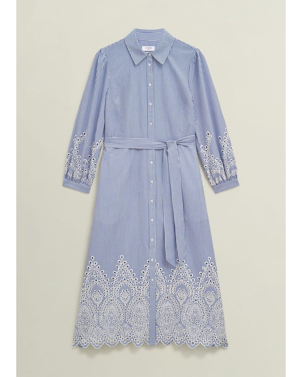 Hobbs Blue Juliette Cotton Dress
