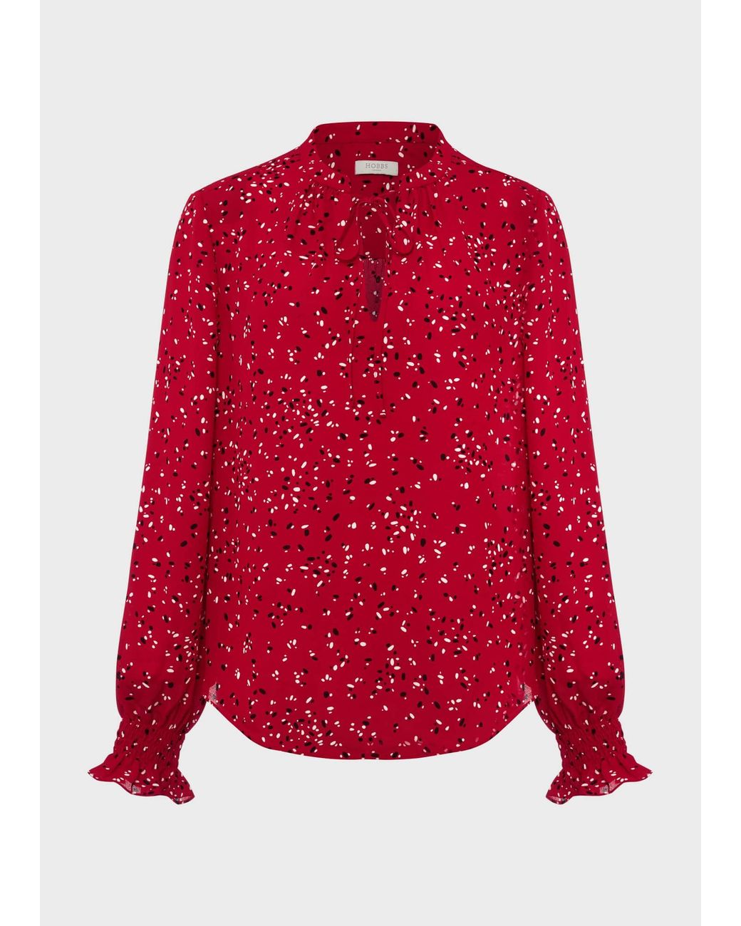 Hobbs Red Aisha Printed Blouse
