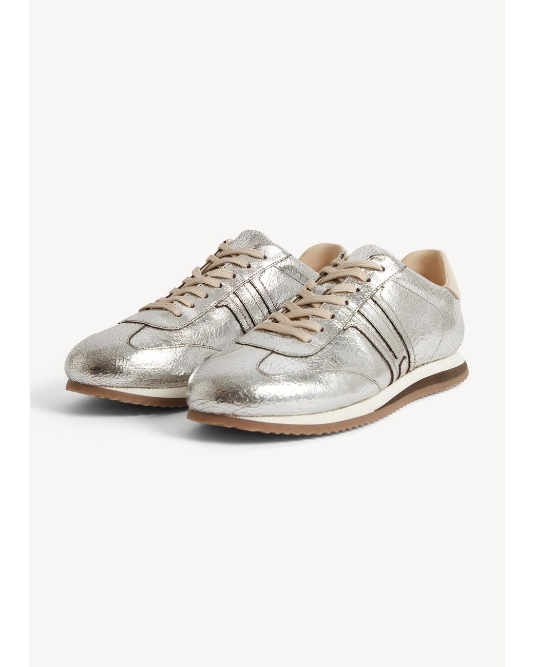Hobbs White Sofie Leather Trainers