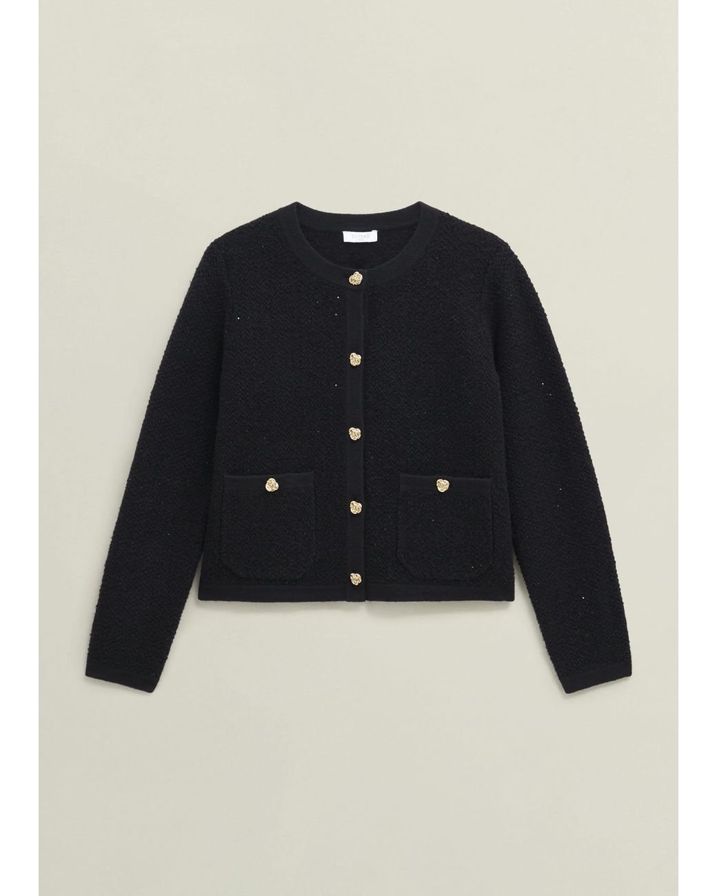Hobbs Blue Mindy Textured Knitted Jacket