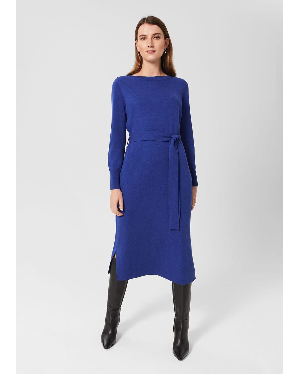 Hobbs Blue Eloise Knitted Dress