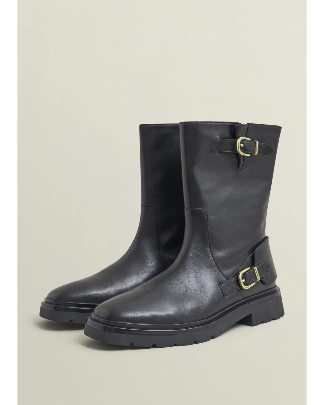 Hobbs Black Kassandra Biker Boots