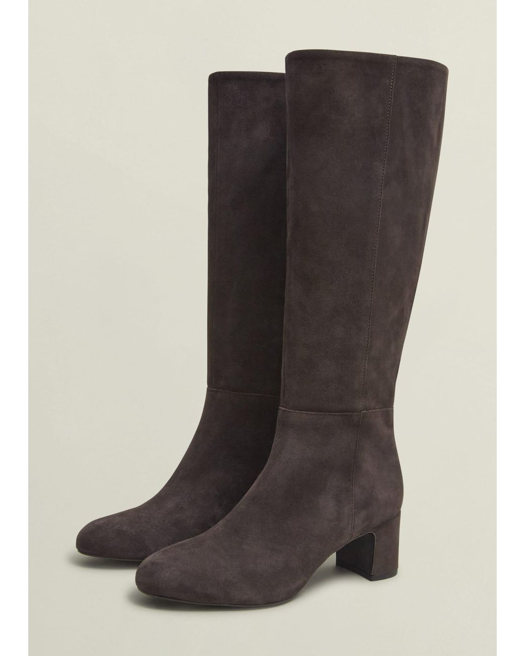 Hobbs Black Caroline Suede Knee Boots