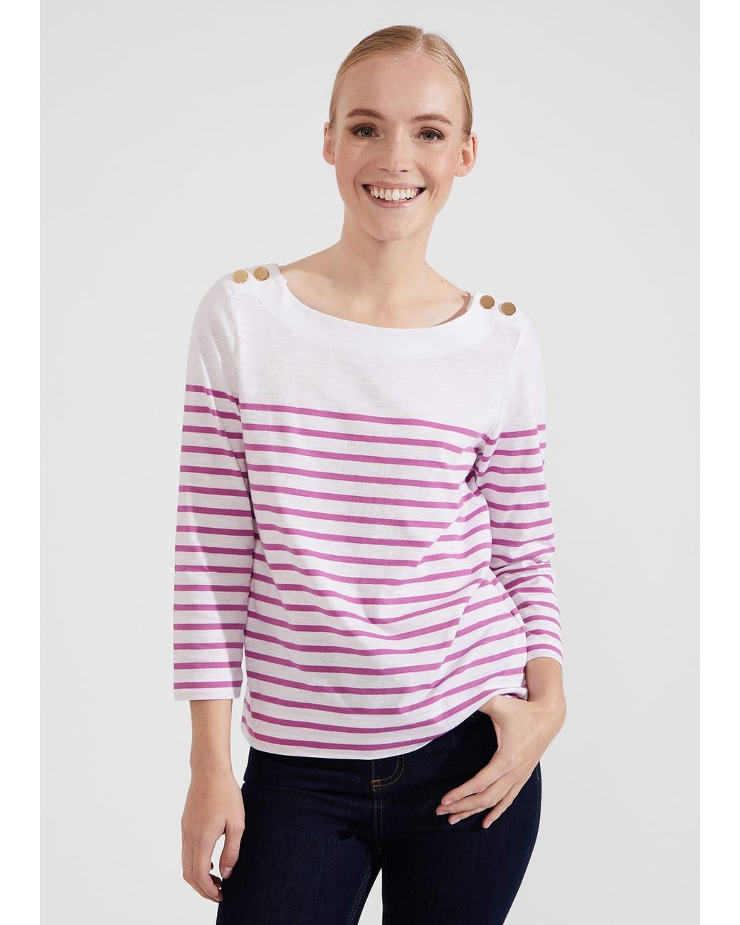 Hobbs White Kirsty Slub Top