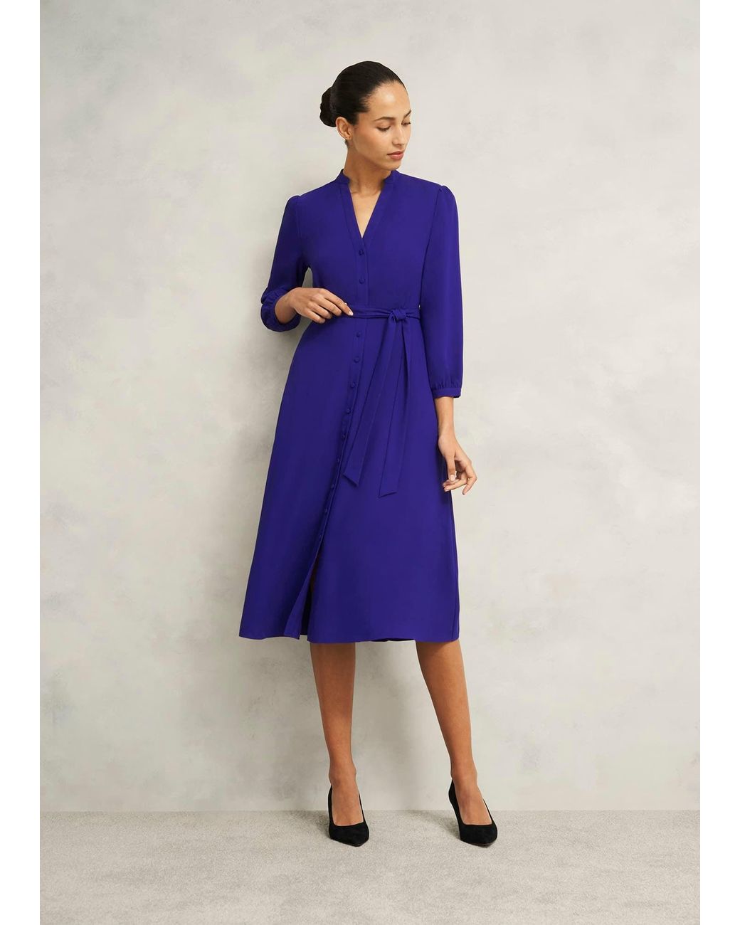Hobbs Blue Peony Dress