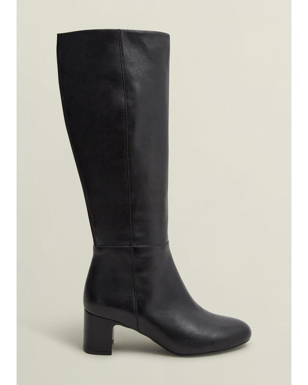 Hobbs Black Caroline Leather Knee Boots