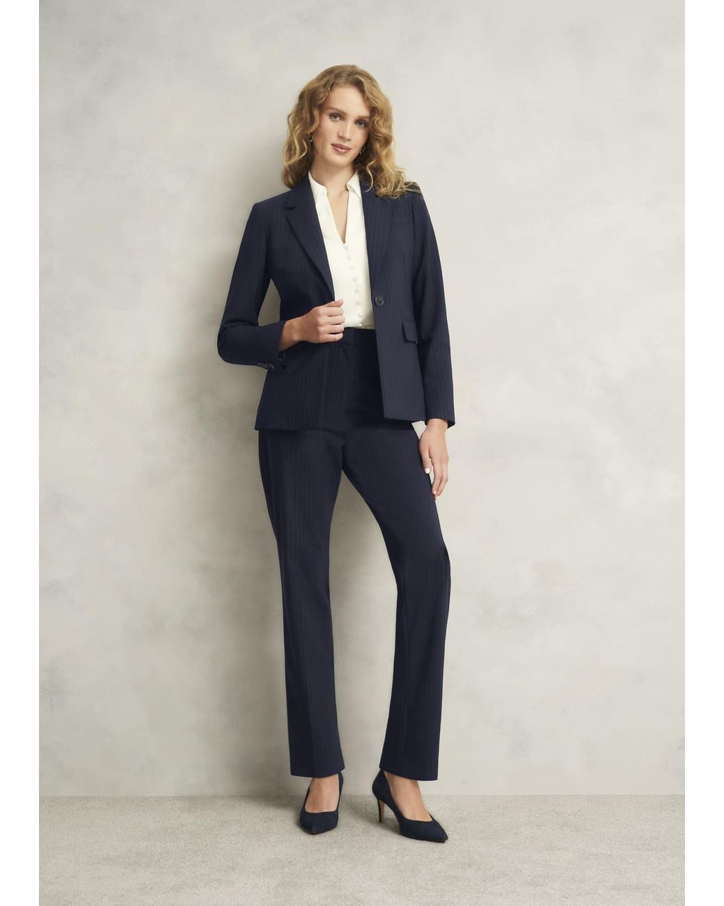 Hobbs Blue Salisbury Jacket With Wool