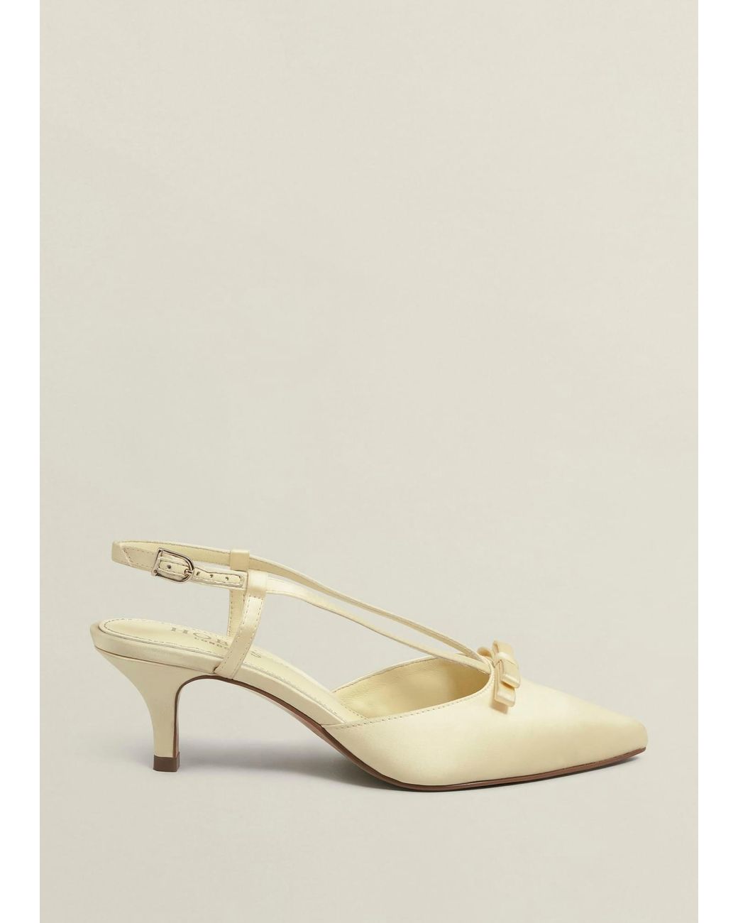 Hobbs Natural Macie Bow Satin Slingbacks