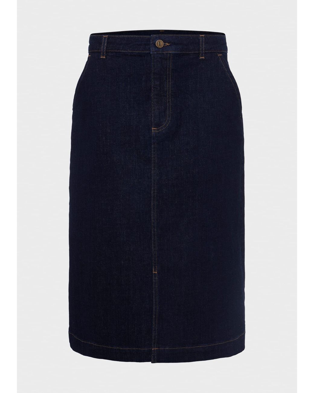 Hobbs Blue Spencer Denim Skirt